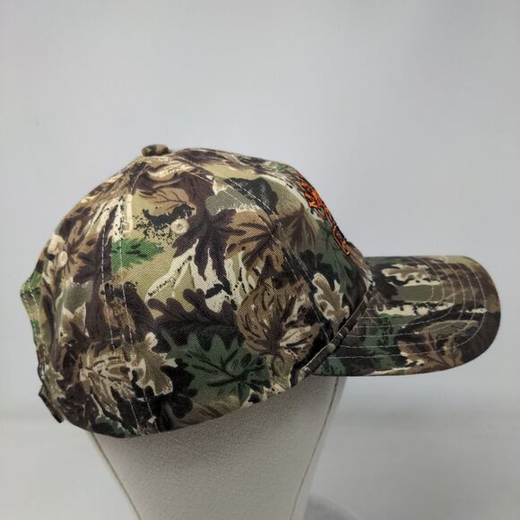 Manatee Fish Camp Strapback Hat Camouflage OSFM Adjustable Embroidered Otto - Picture 4 of 8